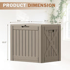 Patiowell 43 Gallon Resin Deck Box, Outdoor Storage Box for Patio Furniture, Deliveries, Pool Supplies,Waterproof and Lockable (Brown)