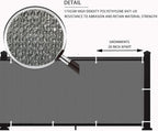 LOVE STORY 3.3'x19.7' Dark Grey Balcony Screen Privacy Fence Cover (HDPE) UV Protection Weather-Resistant 3 FT Height Shield for Deck, Patio, Backyard, Outdoor Pool, Porch, Railing