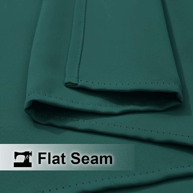 NICETOWN Outdoor Patio Curtain Extra Long Drape 120" L Waterproof/Windproof, Top and Bottom Grommets Blackout Outdoor Drape Privacy Protect for Yard/Porch, 52" W, 1 Panel, Hunter Green