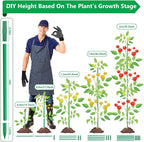 Lezmarket 80 Pack Garden Stakes(16" Each), Plant Support Stakes, DIY 4ft 5ft 6ft 7ft Sturdy Fiberglass Plant Sticks Support Garden Trellis for Growing Climbing Tomato Vegetables Flowers
