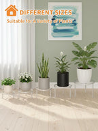 5 Pack Heavy Duty Metal Iron Plant Stand,Anti-Rust Iron Flower Pot Stand Holder for Multiple Display Plant Racks,Potted Plant Shelf for Living Room Balcony