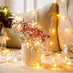 Indoor String Lights with Cherry Blossom Flowers, 100 Warm White LEDs