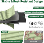 Kesfitt Raised Garden Bed, Metal Galvanized Steel Oval Garden Bed 8x2x1.5 ft with 18-Inch Deep Open-Bottom Design for Outdoor Vegetable Gardening, Fruit Green