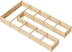 AMERLIFE U-Shaped Raised Garden Bed, 7.5Wx15Dx1.6H Free Combination Outdoor Wooden Raised Garden Bed Planter with 19.6" Depth Planter Box
