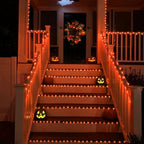 String Lights 165ft 500 LED Orange with 8 Modes and Timer