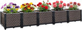 Large Planters for Outdoor Plants 14" Tall Planter Box, Raised Beds for Gardening Self Watering, Elevated Planter Box with Legs, Rectangular Garden Planters for Outdoor Plants Flowers, 78.7"L x 15.7"W
