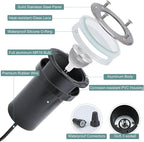 Gardencoin Low Voltage Landscape LED Well Lights, 12V in Ground Lights Outdoor IP67 Waterproof, 4.3 inch Wired Landscape Up Lighting, Included Replaceable 5W 2700K MR16 Bulb Dimmable, 6 Pack