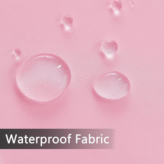 SpaceDresser Waterproof Outdoor Sheer Curtains for Patio - 2 Panels Rod Pocket Indoor Voile Sheer Curtain for Living Room,52W x 96L inch, Light Pink