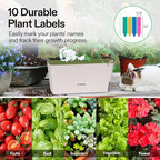 VIVOSUN Self-Watering Planters, 6-Pack 10.5 Inch Compact Rectangular Window Herb Planter Box with 10 PCS Plant Labels, Plant Container for Basil, Flowers, Succulents, Indoor & Outdoor