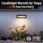 LEONLITE 12-Pack 10.6 Inch 5CCT LED Low Voltage Step Lights, 12–24V AC/DC 6W Surface Mount Ultra-Slim Landscape Stair Lights, IP65 Aluminum Outdoor Lighting for Decks, Hardscapes, Oil Rubbed Bronze