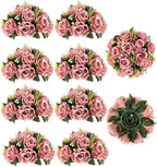 Artificial Flower Ball Centerpieces, Dusty Rose Silk Roses for Weddings