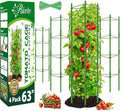 Riare 4 Pack 5.2 FT Tomato Cages for Garden- 63inches Heavy Duty Tomato Stakes and Supports, Adjustable Tall Tomato Plant Support Trellis for Pots, Raised Garden Bed, Climbing Vegetables Plants