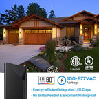 LEONLITE 5CCT Dimmable LED Up Down Wall Light, 100-277V, CRI 90+, IP65 Waterproof, 10%-100% Dimmable for Commercial Outdoor, 14 Inch Modern Porch Light, 2200K/2700K/3000K/4000K/5000K, Pack of 2