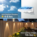 NIORSUN Solar Fence Lights,16 Pack Solars Deck Light,Warm White Color,Outdoor Bulb Waterproof Led IP65,Power Patio Lamp with Lenses for Outside/Backyard/Railing/Yard(White)