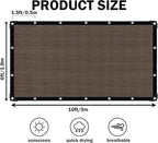 Mocha Sun Shade Cloth,Pergola Shade Cover with Reinforced Grommets,90% Shade Fabric Fence Privacy Screen Balcony,Pergola Shade Cover Canopy Garden Carport Porch Deck Patio Shade Cover,6x10FT