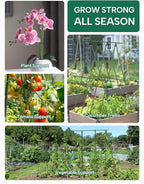 Breeze Touch Garden Trellis for Climbing Plants Outdoor, 40 Pack 17" Tomato Stakes Set with Clips & Connectors,Garden Plant Stakes, Tomato Frame, Cucumber Trellis for Raised Bed & Potted Plants