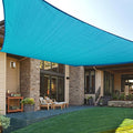 LOVE STORY Custom Size 7'x10' Turquoise Blue Sun Shade Sail Rectangle UV Block Canopy Patio Sail Sunshades Fabric for Outdoor Garden Carport (We Make Custom Size)