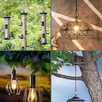 Adjustable Hanging Chain with Hooks, 25Inch, Black 15pcs Heavy Duty for Hanging Grow Lights, Christmas Wreath, Neon Sign, Indoor Plants, Bird Feeders