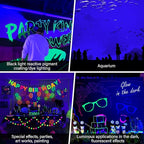 12W Black Lights for Glow Party,Purple LED Landscape Spot Lighting for Yard Garden Poster Bar Decoration,2Pack