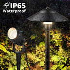 SUNVIE LED Landscape Lighting Kit Low Voltage Landscape Lights with Transformer Low Voltage Pathway Lights Aluminum Landscape Spotlights Path Lights with Connectors for Yard House Garden Tree