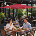 Simple Deluxe 9' Patio Umbrella Outdoor Table Market Yard Umbrella with Push Button Tilt/Crank