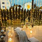 Indoor String Lights: 900 LED Warm White Curtain Lights, 9.5 x 29.5 ft