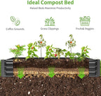 Land Guard 3 Pack 6×3×1ft Galvanized Metal Raised Garden Bed, Metal Planter Kit Box Outdoor for Deep-Rooted Vegetables, Flowers, Green and Herbs, Modern Grey