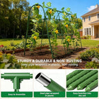 Cucumber Trellis for Raised Bed, U-Shape Garden Arch Metal Support for Climbing Plants, Metal Arch Plant Support Vegetables Trellis, Plant Support for Vine Outdoor (Green, 47*30*47inch(L*W*H))