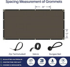 WINDSCREEN4LESS 6' x 9' Privacy Fence Screen in Brown for Chain Link Fence W/ Brass Grommet 85% Blockage Windscreen Outdoor Mesh Fencing Netting 150GSM Fabric W/ Zip Ties - Custom Size