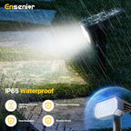 Ensenior Solar Spotlights Outdoor RGB, 7+1 Color Changing Mode Outdoor Landscape Lighting, IP65 Waterproof, Automatic ON/Off Solar Powered Spotlight, Halloween Christmas Decorations (6-Pack)