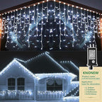 String Lights, 100 ft Outdoor Christmas Lights with 1216 LEDs, Cool White