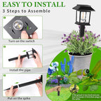 Greluna Solar Lights Outdoor,12 Pack 6000K Waterproof Auto On/Off Solar Pathway Lights for Your Garden, Landscape, Path, Yard, Patio, Driveway,Walkway Decor