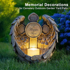 Solar Garden Angel Statue Light – Praying Guardian Angel Figurines for Outdoor Yard Decor Cemetery Decorations, Waterproof Garden Sculpture Memorial Gifts for Women, Mom, Grandma, Lover