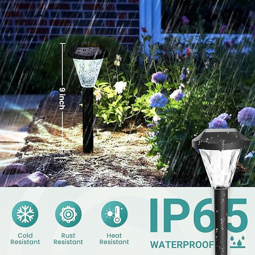 12 Pack Solar Lights Outdoor Waterproof – Cold White