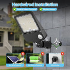 LED Parking Lot Light 150W - Motion Sensor Outdoor Lights UL Listed - 5000K 22500lm Led Flood Security Light with Photocell - Wall Mount Commercial Street Area Light for Yard Barn Garage - 100-277V