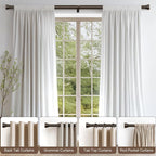 2 Pack Modern Antique Brown Bronze Curtain Rods for Windows 16 to 60 Inches Adjustable Heavy Duty 1" Diameter Window Rod with Decorative Finials for Outdoor Farmhouse Bedroom Kitchen Living Room