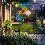 Decorative Solar Lights Outdoor Solar Bee Stake Lights Metal Decorative Garden Lights Outdoor Waterproof Stakes for Pathway Yard Lawn Decoration Mothers Day Mom Gifts
