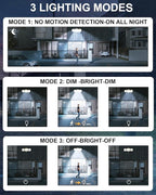 Solar Motion Sensor Outdoor Lights with Stakes, In-Ground or Wall Mount, 270° Wide Angle Illumination, 208 LED Solar Powered Security Flood Lights, IP65 Waterproof, 2 Pack