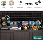 YITAHOME 100 Gallon Outdoor Storage Box, Large Water Resistant Resin Deck Box - Image 4