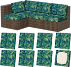 Cushion Covers 8 Pack Stretch Fit Rainforest Washable 95% Polyester Blend