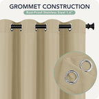 Gazebo Curtains Outdoor Waterproof 6 Panels - Windproof, Privacy, Weatherproof Outside Drapes for Patio Pergola Porch, Grommet Top and Tab Bottom Drape, 110x84 Inch, Cream