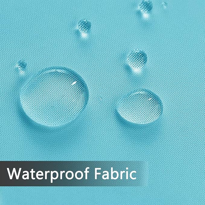 SpaceDresser Waterproof Outdoor Sheer Curtains for Patio - 2 Panels Rod Pocket Indoor Voile Sheer Curtain for Living Room,52W x 108L inch, Aqua