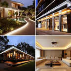 AC 110V COB LED Strip Lights Outdoor Waterproof 65.6ft, 3000K Warm White Super Bright 200W CRI 90+ LED Rope Light, IP65 Flexible Cuttable, for Bedroom Garden Commercial House