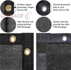 UPGRADE Privacy Fence Screen 3'x12' Black Outdoor 90% Visibility Blockage 170 GSM Mesh Shade Cover Panels for Backyard,Balcony,Home Decoration with Zip Ties,Customized Avaliable