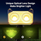 WdtPro Solar Lights Outdoor Waterproof, Solar Spot Lights Outdoor with Optical Lens, Auto ON/Off, 30H+ Runtime, Landscape Spotlights for Flag Yard Path Garden Tree, Warm White 4 Pack