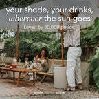 Veradek Umbrella Side Table - Outdoor Patio Table with Umbrella Hole for Porch/Patio | Durable Plastic-Stone Composite Material & Easy Assembly | Modern Coffee, Picnic or Poolside Table