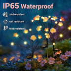 Solar Garden Lights, Warm White LED Swaying Solar Flowers Light for Outside, Waterproof Garden Decor, Outdoor Decorative Lights Yard, Patio, Pathway Decoration Gardening Gifts (2 Pack)