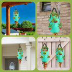 5 Pack Upside Down Strawberry Hanging Planter, 3 Gallon Tomato Hanging Grow Bags with 5 Hooks, Hanging Tomato Strawberry Grow Planters Vegetable Planting Bags with 6 Planting Holes for House Garden