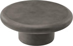 Modway Argos Round Concrete Coffee Table in Gray - Cement Low Coffee Table for Sitting on The Floor - Weather Resistant Stone Patio Coffee Table - Indoor Outdoor 34 Inch Center Table