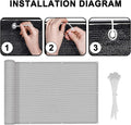 Decorative Fence Privacy Screen, Gray HDPE, 3.3 x 19.7 ft Deck Cover